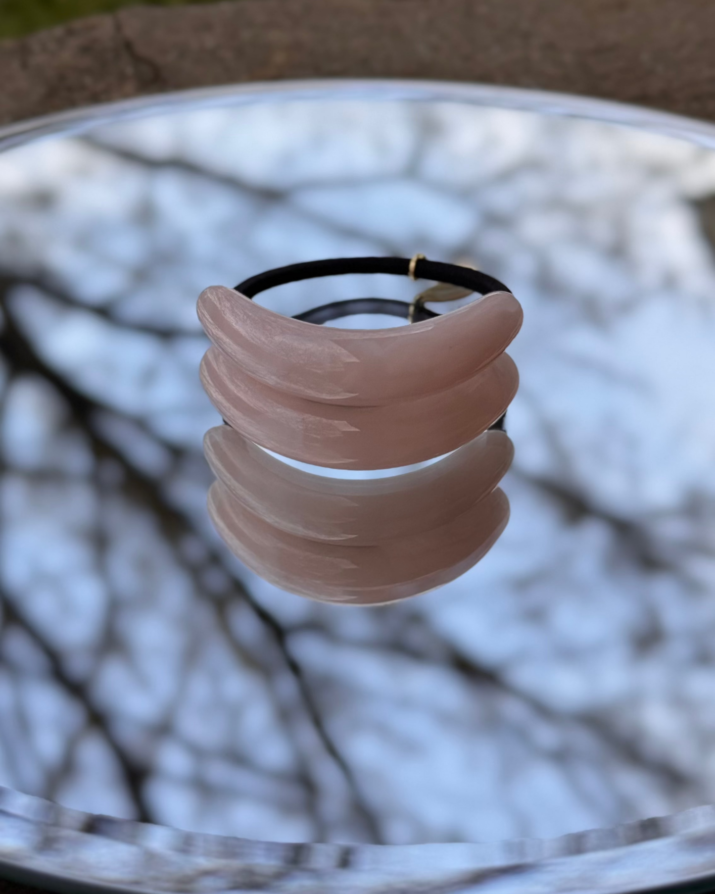 Bubble Pony Marrone – elastico per capelli effetto marmo